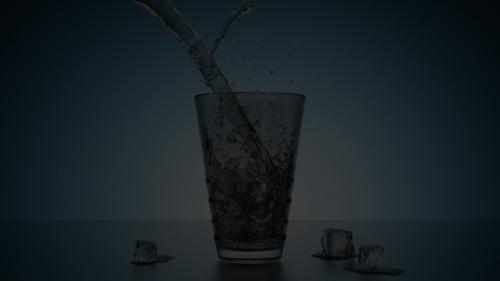 Realistic water in a glass. preview image